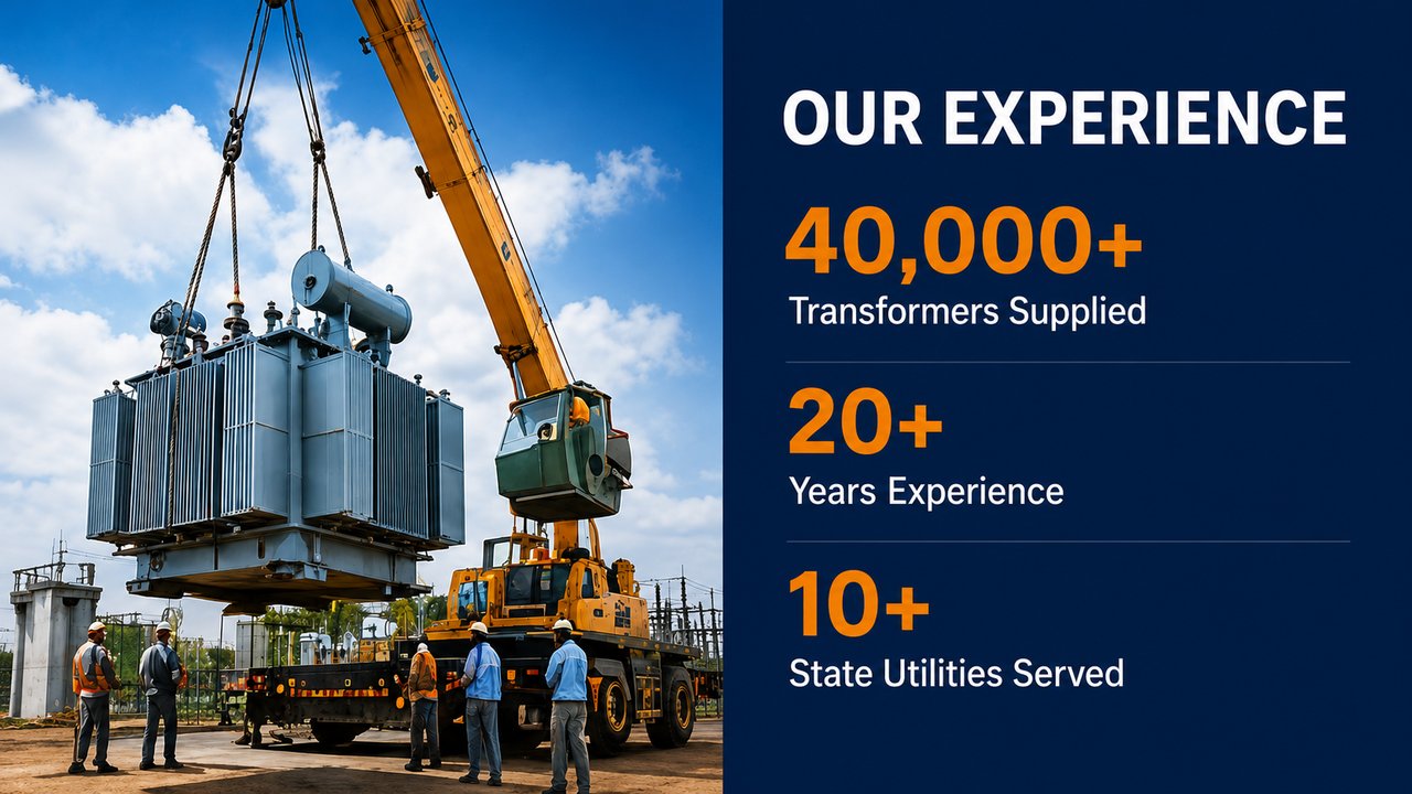 DuraFlux experience: 40,000+ transformers supplied, 20+ years, 10+ state utilities served