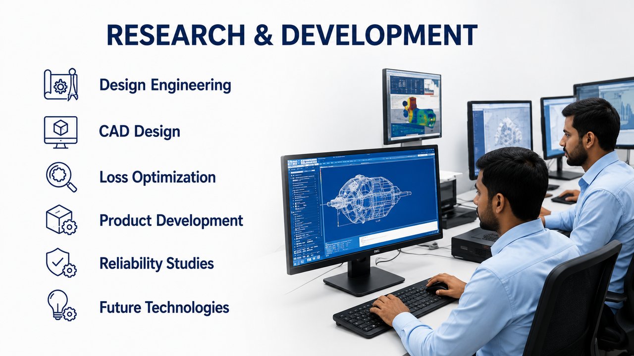DuraFlux research and development — design engineering, CAD design and loss optimization