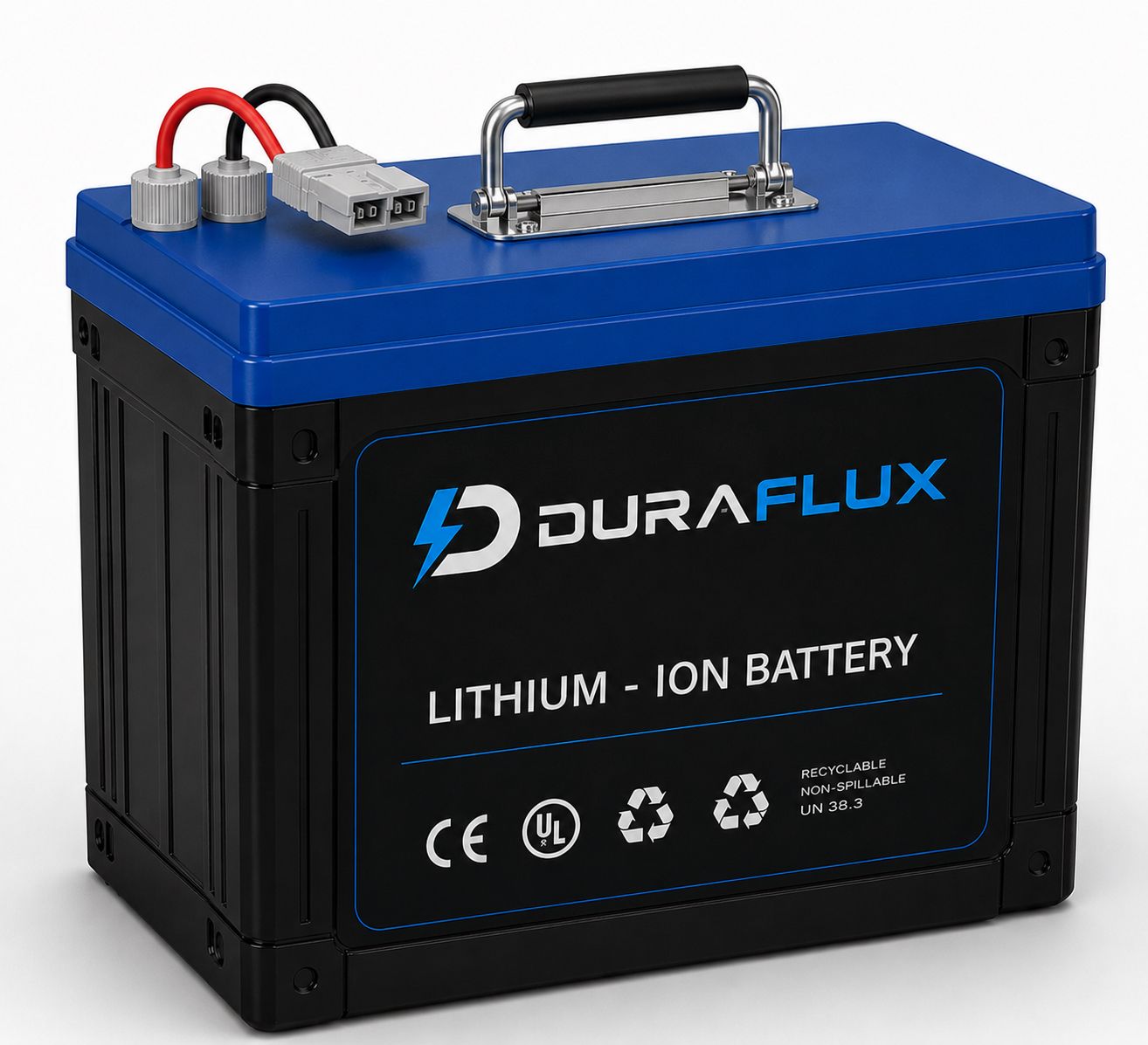 DuraFlux lithium-ion battery pack with safety certifications