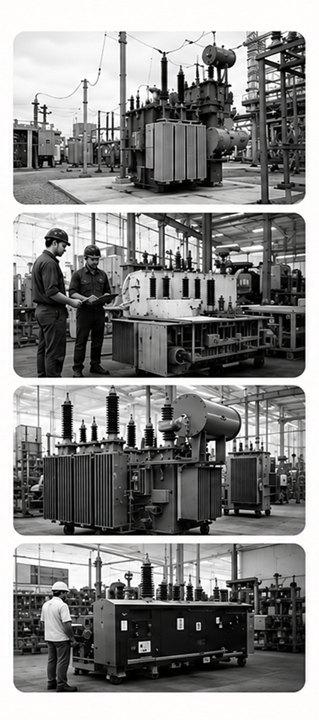 Four decades of DuraFlux transformer manufacturing — from early production to modern power transformers